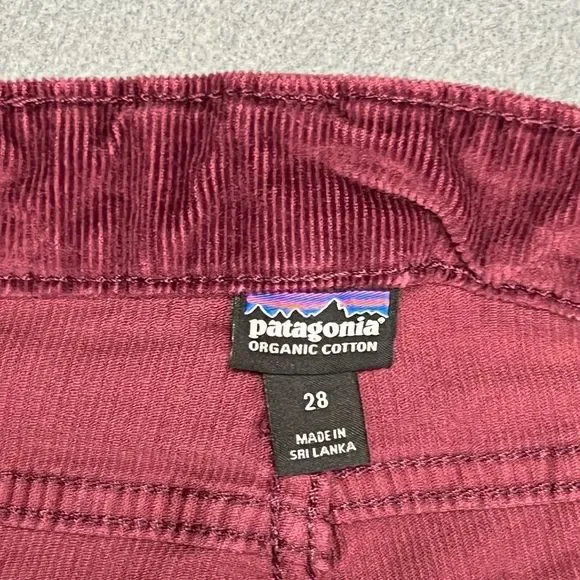 Patagonia Corduroy Pants Womens 28 x32 Burgundy Organic Cotton New No Tags - Picture 4 of 9